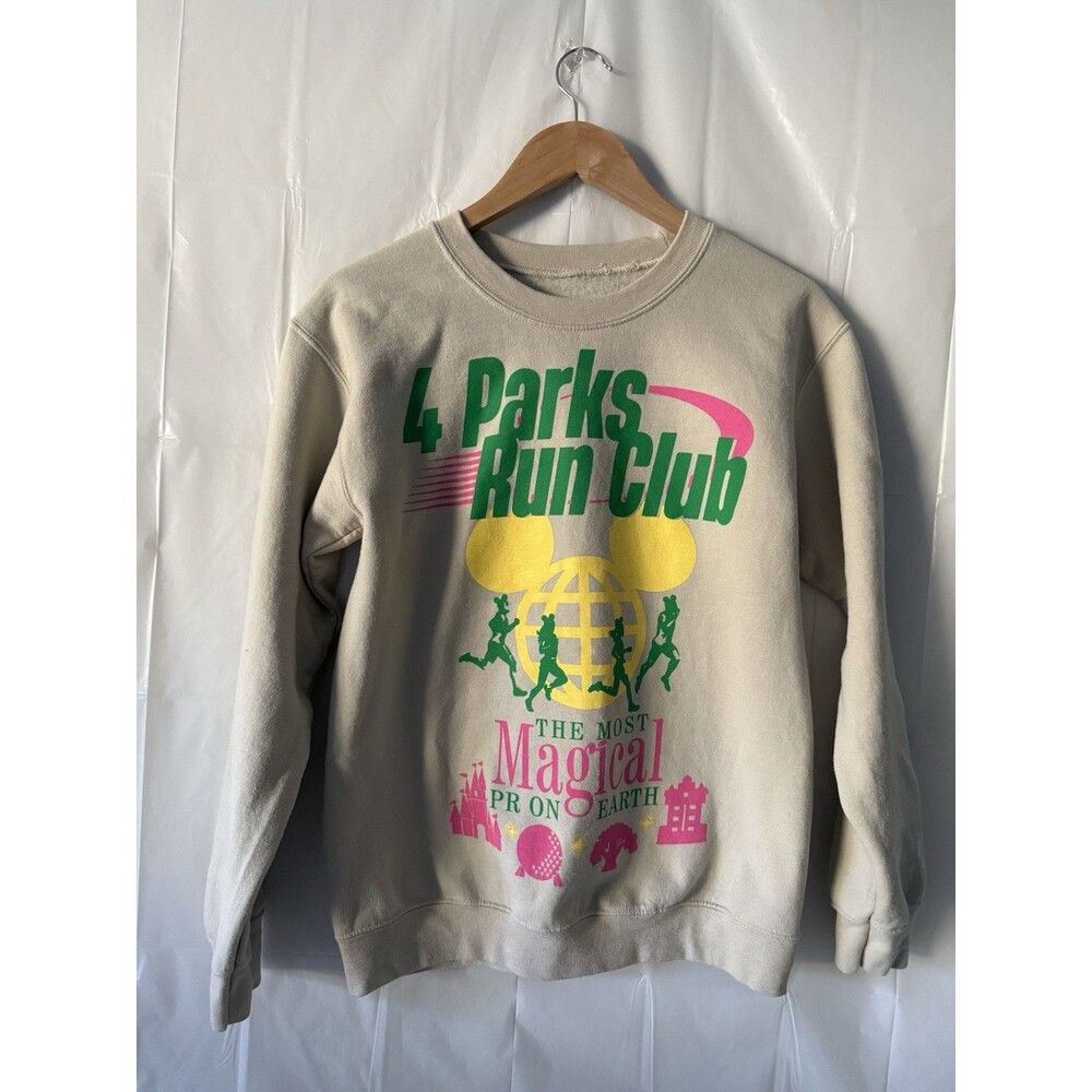 The Lost Bros 4 Parks Run Club Disney World Sweatshirt Crewneck Small